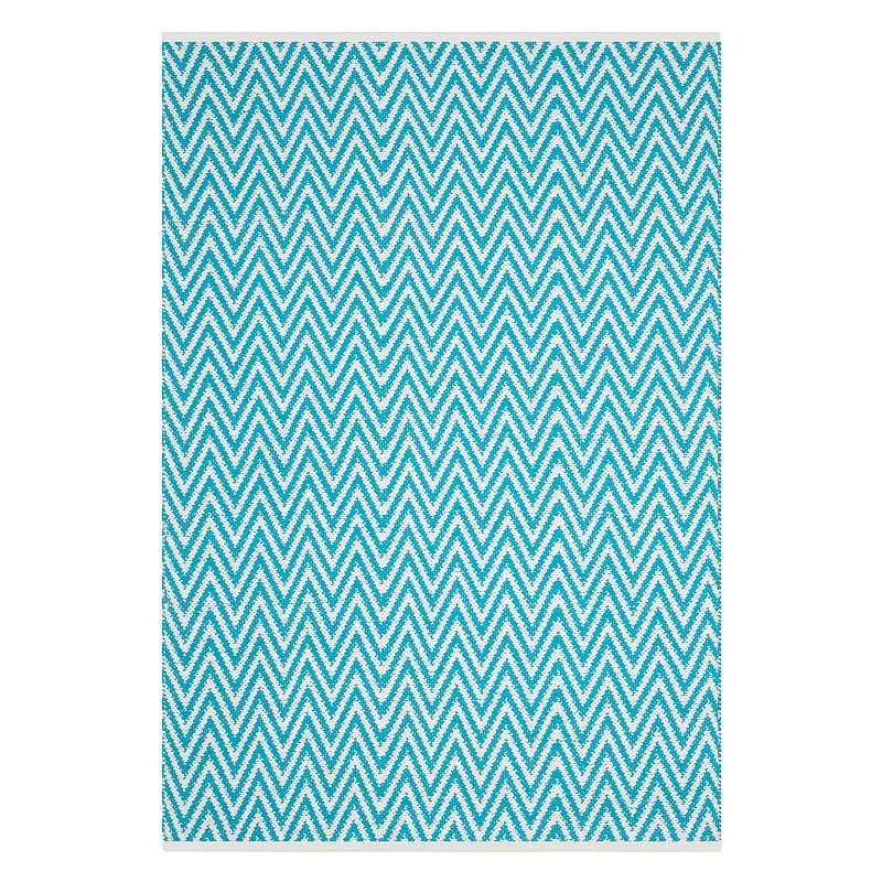 Safavieh Montauk Flynn Chevron Rug, Turquoise/Blue, 8X10 Ft