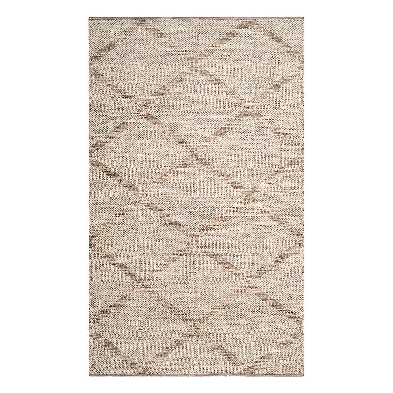 Safavieh Montauk Garner Lattice Rug, Beig/Green, 6Ft Rnd
