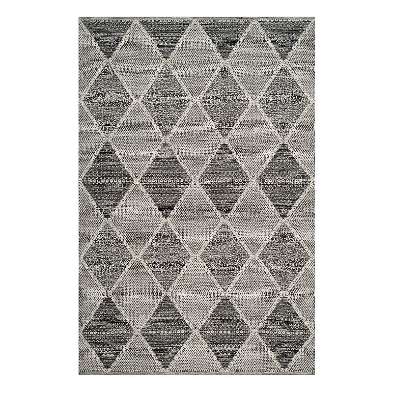 Safavieh Montauk Tyler Geometric Lattice Rug, Black, 6Ft Rnd