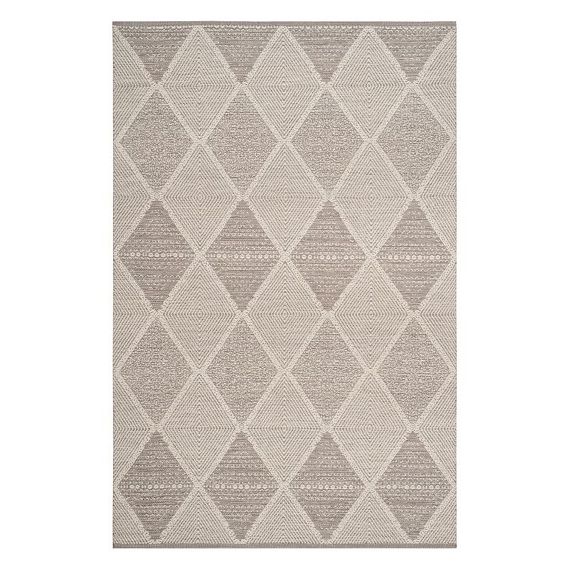 Safavieh Montauk Tyler Geometric Lattice Rug, Grey, 6X9 Ft