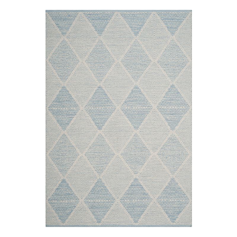 Safavieh Montauk Tyler Geometric Lattice Rug, Light Blue, 8X10 Ft