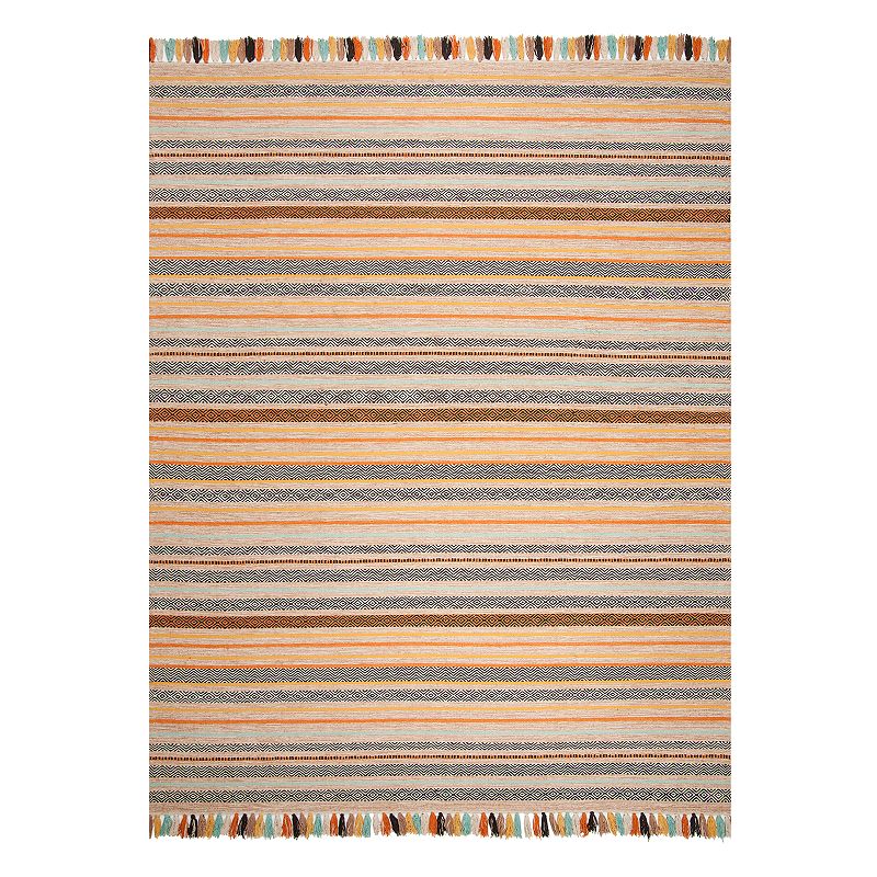 Safavieh Montauk Theron Striped Rug, Beig/Green, 5X8 Ft