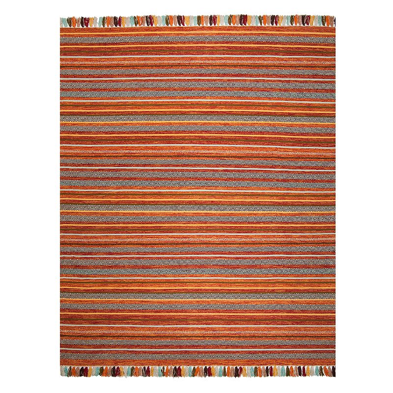 Safavieh Montauk Theron Striped Rug, Red/Coppr, 8X10 Ft