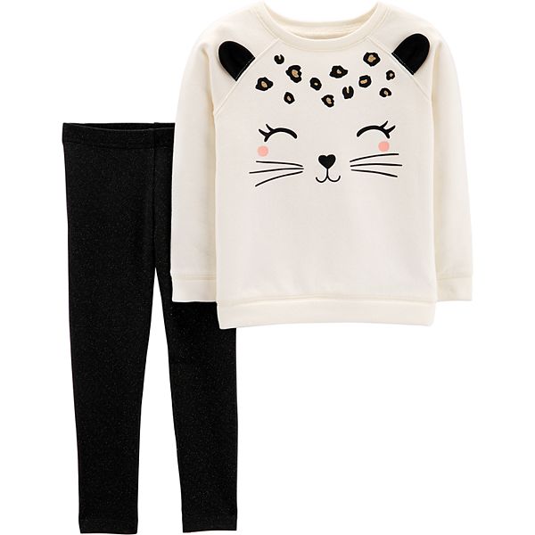 Baby Girl Carter's Cat Sweatshirt & Leggings Set