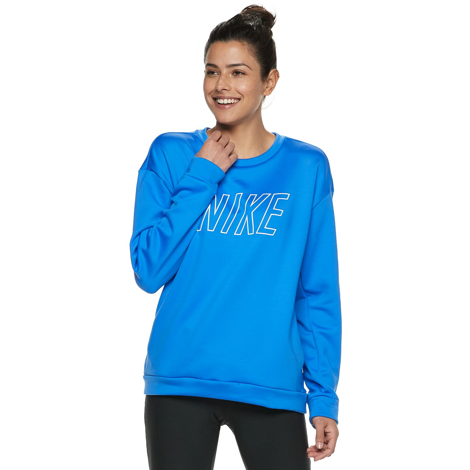 women's nike therma graphic fleece training top