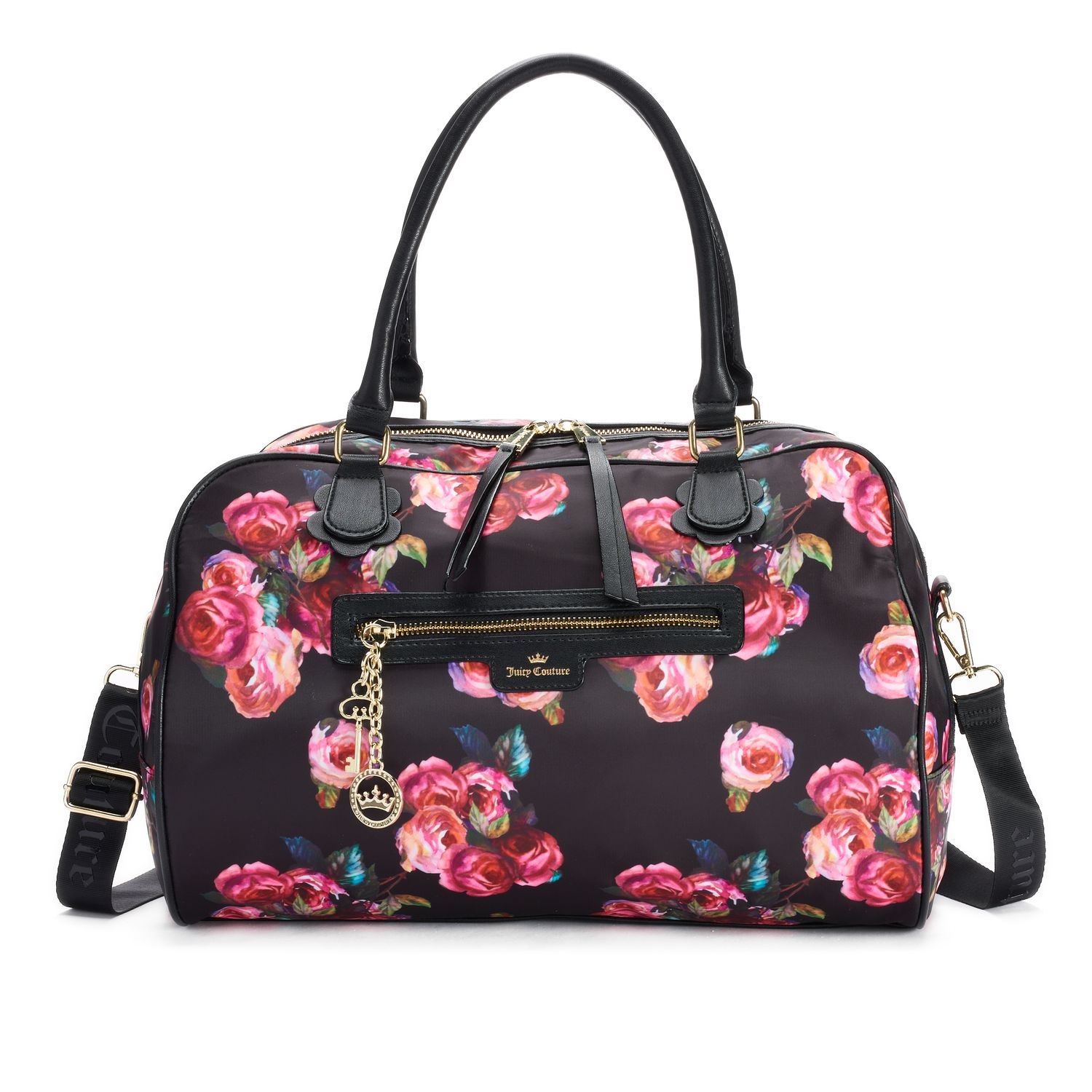 juicy couture luggage black and pink