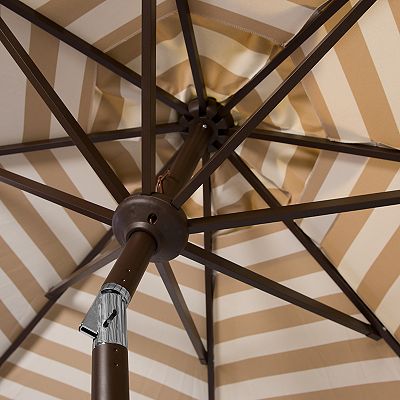 cast iron patio umbrella holder Gardenised 20 lb. Round Outdoor Patio Brown Cast Iron Umbrella Base Holder  Stand QI003815