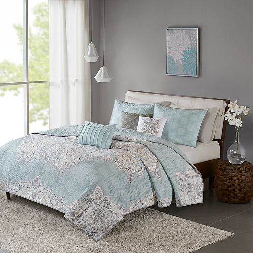 Madison Park Joanna 6-piece Reversible Cotton Sateen Coverlet Set