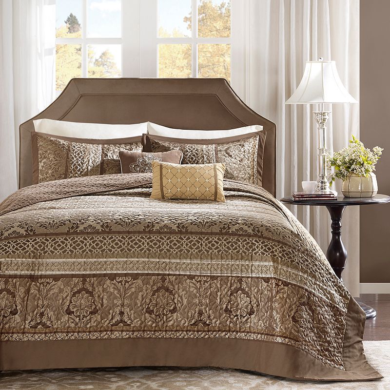 Home Essence Mirage 5 Piece Reversible Jacquard Bedspread Set