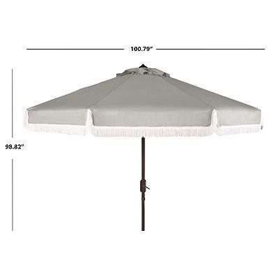 Safavieh 9-ft. Fringe Trim Outdoor Patio Umbrella