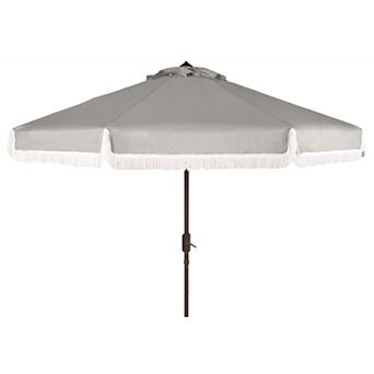 Safavieh 9-ft. Fringe Trim Outdoor Patio Umbrella