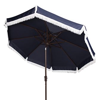 Safavieh 9-ft. Fringe Trim Outdoor Patio Umbrella