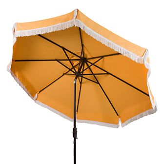 Safavieh 9-ft. Fringe Trim Outdoor Patio Umbrella