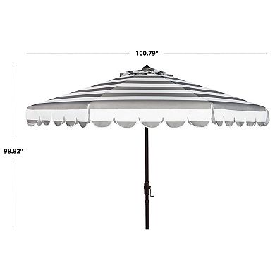 Safavieh 9-ft. Striped Scalloped Trim Patio Umbrella