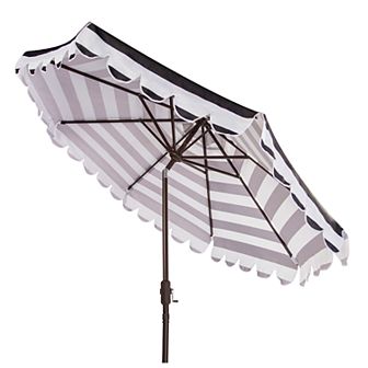 Safavieh 9-ft. Striped Scalloped Trim Patio Umbrella