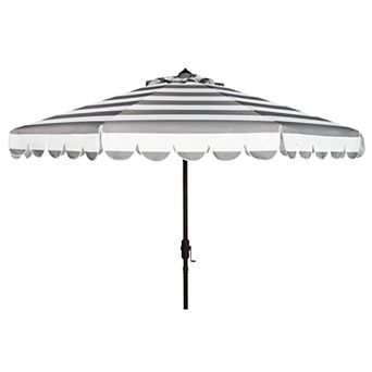 Safavieh 9-ft. Striped Scalloped Trim Patio Umbrella