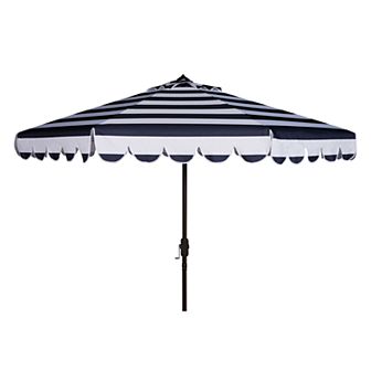 Safavieh 9-ft. Striped Scalloped Trim Patio Umbrella