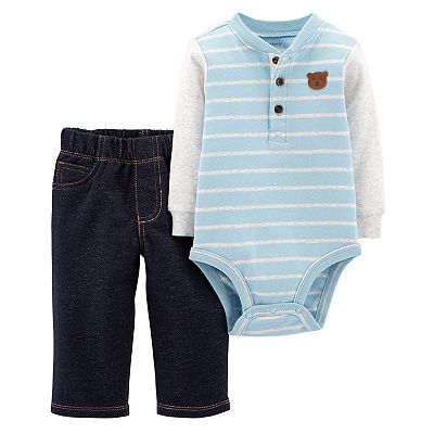 Baby Boy Carters Henley Bodysuit  Pants Set