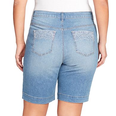 Plus Size Gloria Vanderbilt Amanda Embellished Bermuda Shorts
