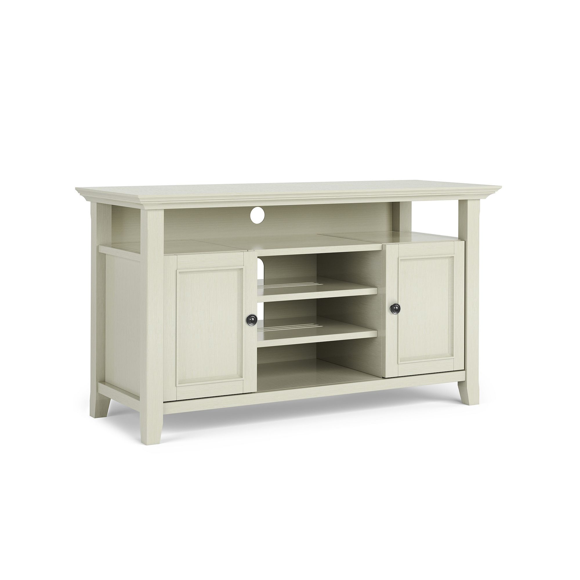Simpli Home Amherst Tall TV Stand, Antique White