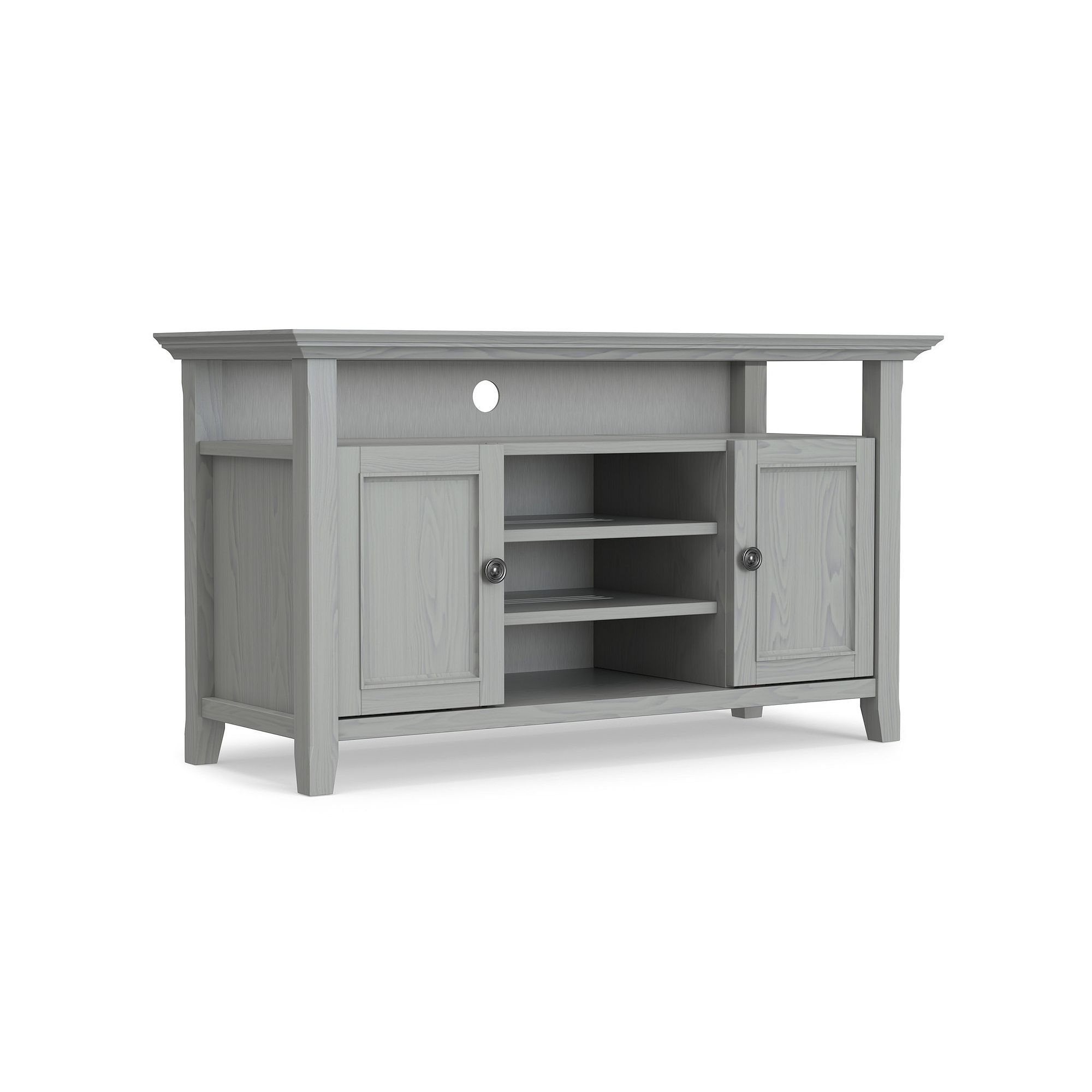 Simpli Home Amherst Tall TV Stand, Fog Gray