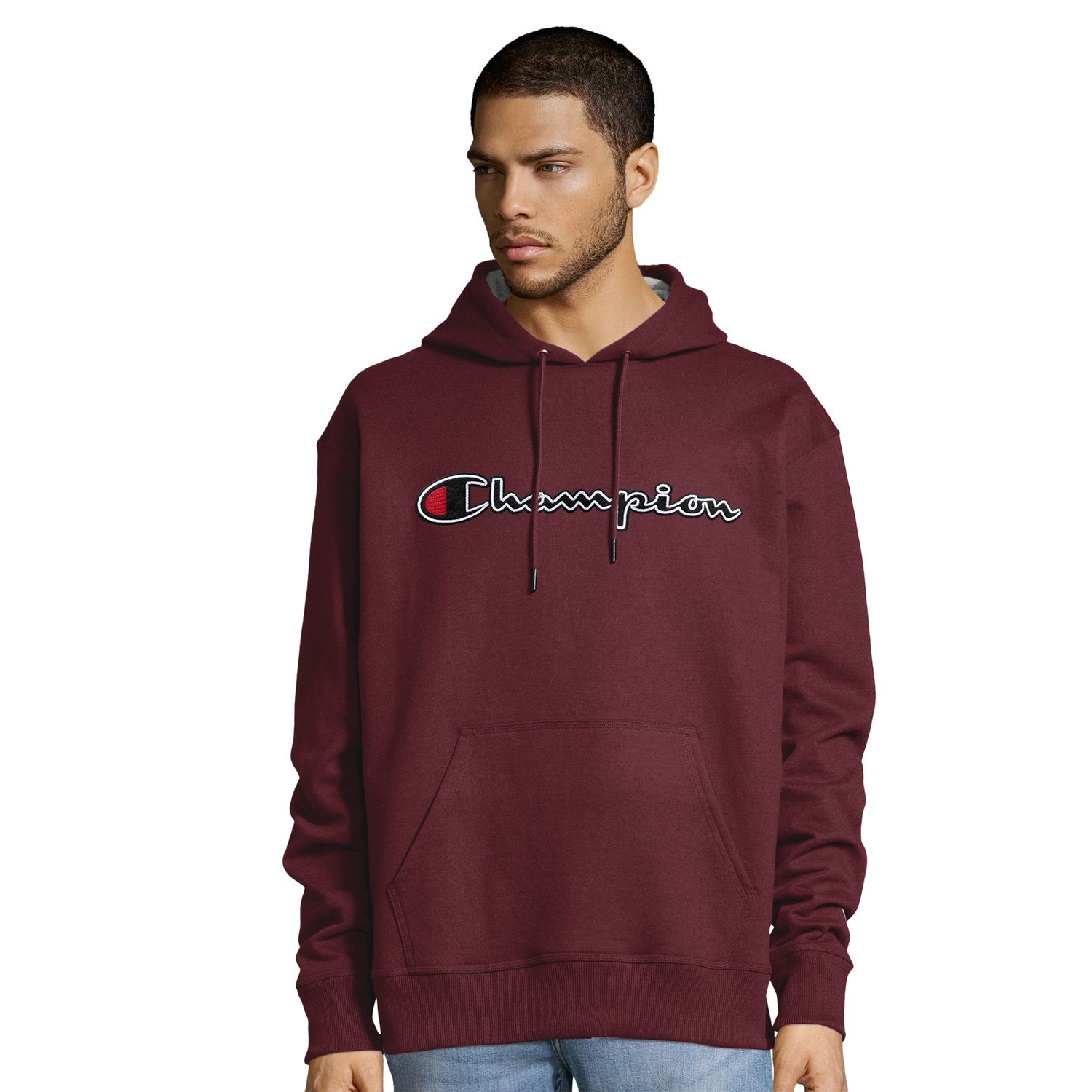 champion script sleeve hoodie