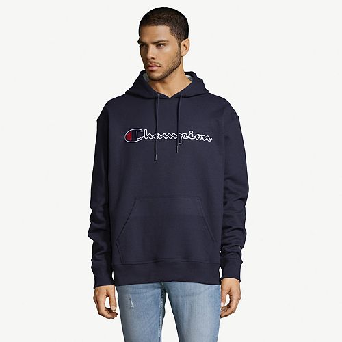 Men's Champion Script Logo PullOver Hoodie