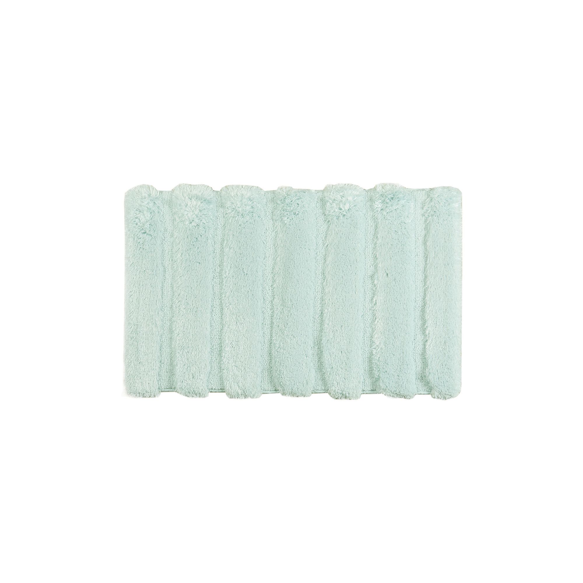 Madison Park Tufted Pearl Channel Bathroom Rug, Seafoam
