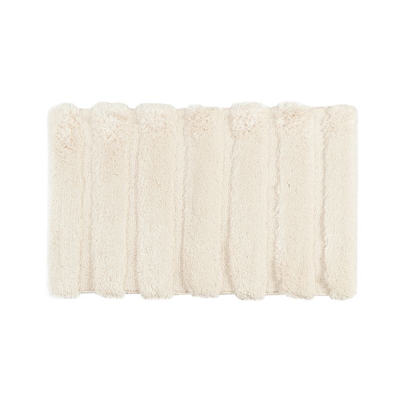 Madison Park Tufted Pearl Channel Bath Rug, Natural, 17X24
