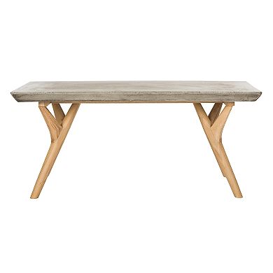 Safavieh Concrete & Wood Indoor / Outdoor Coffee Table 
