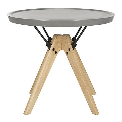 Safavieh Modern Industrial Indoor / Outdoor Round End Table