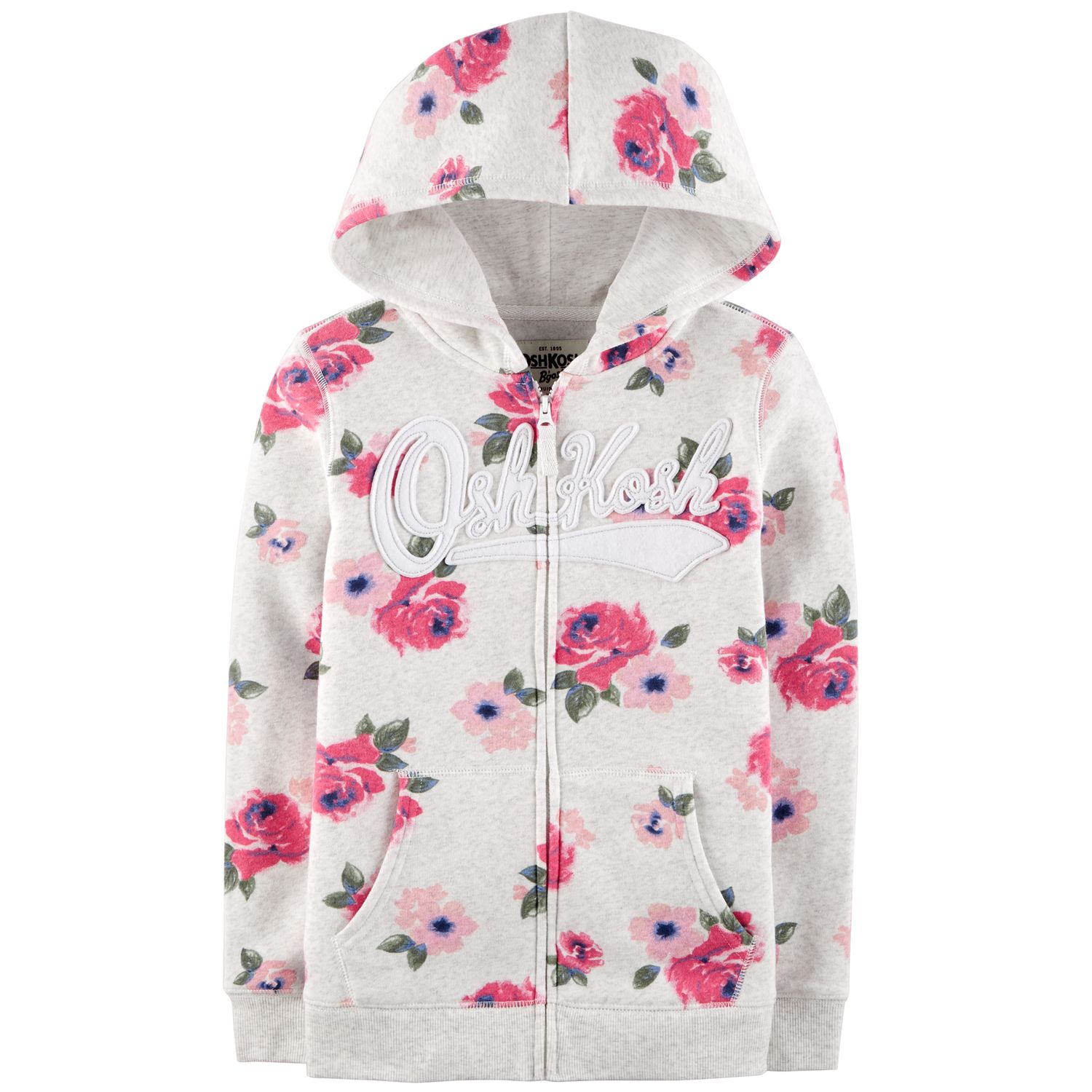 girls floral hoodie