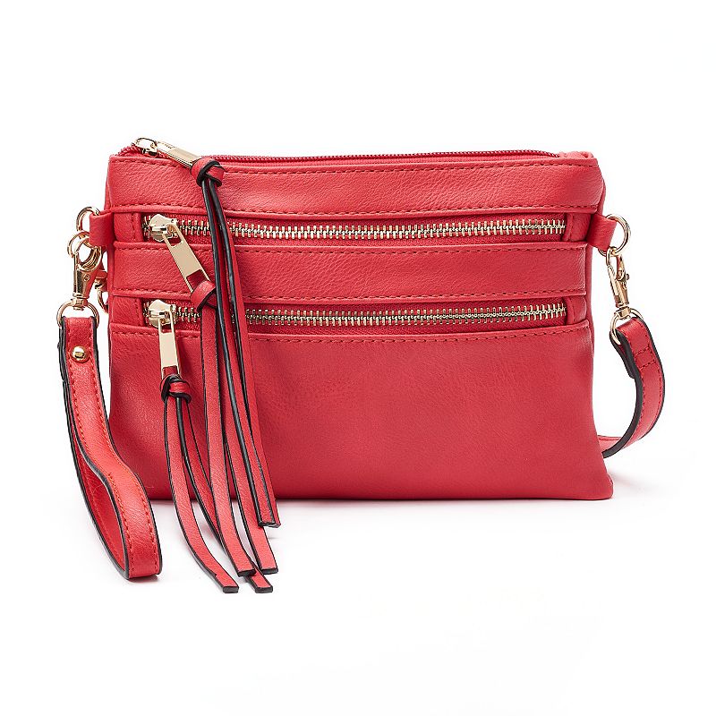 Deluxity Callie Convertible Crossbody Bag, Red