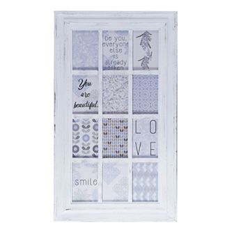 Melannco Window Pane 12-Opening 4" x 6" Collage Frame