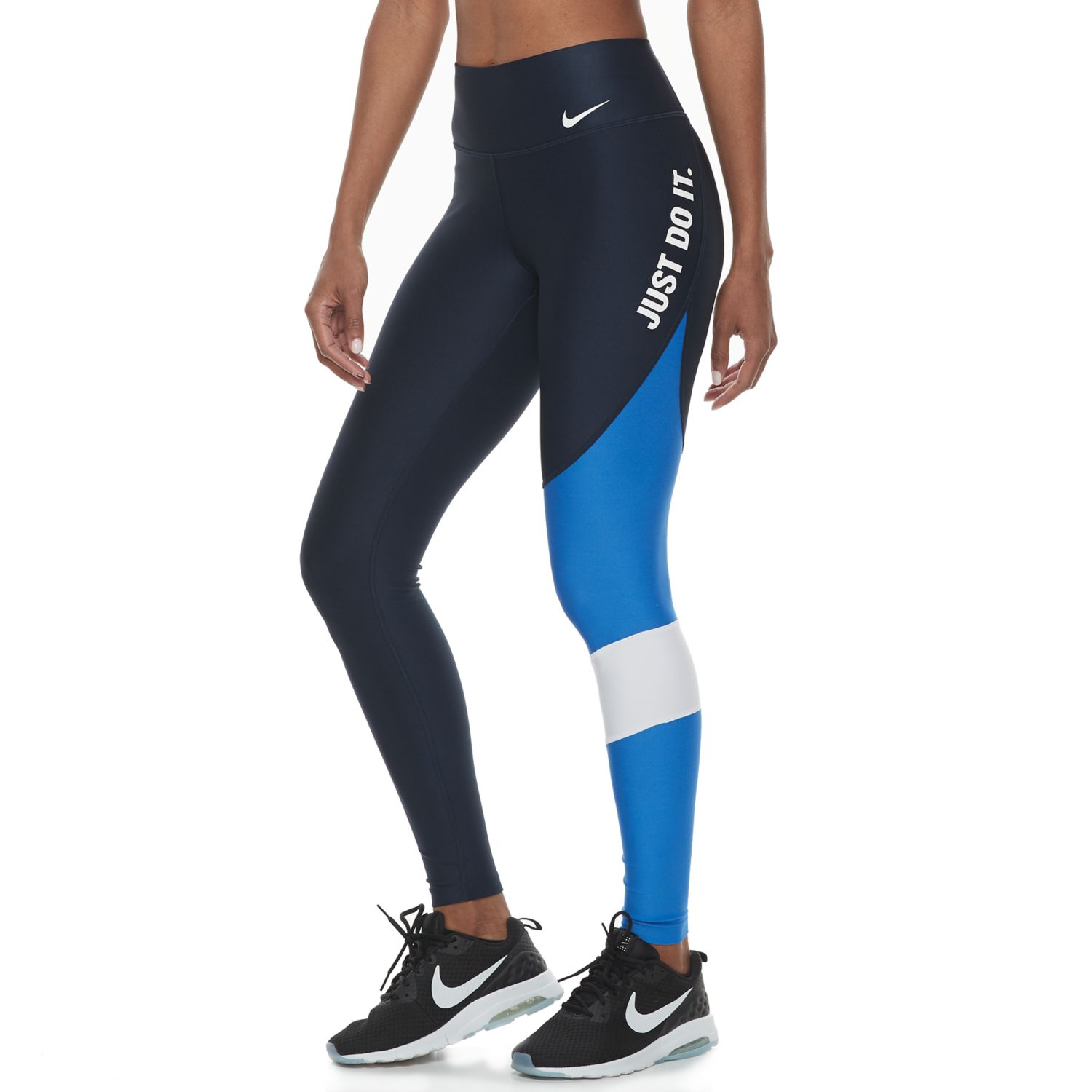 nike team authentic colorblock power tights