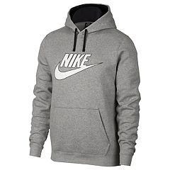 Dark grey men's Nike sweatshirt with the Nike logo on the left chest