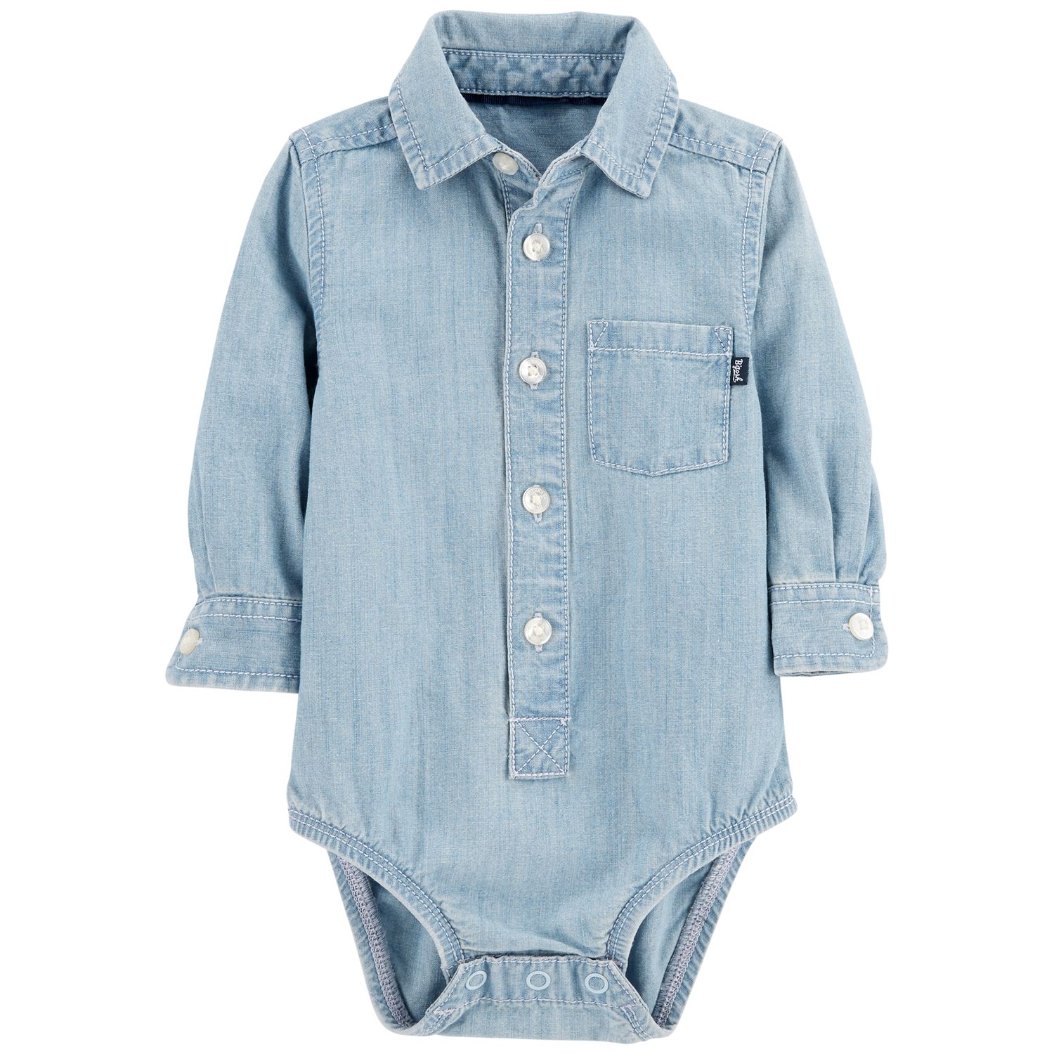 baby boy button down onesie