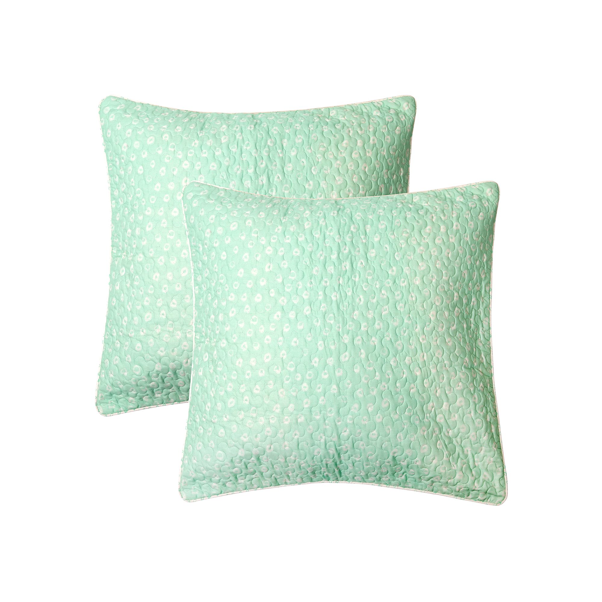 Lullabye Bedding Unicorn 2-pack Euro Shams, Green