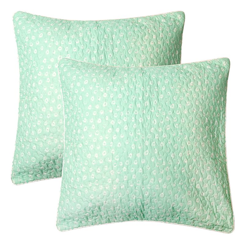 Lullabye Bedding Unicorn 2-pack Euro Shams, Green