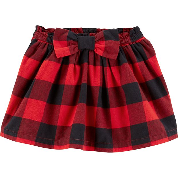 Black and red on sale plaid toddler skirt