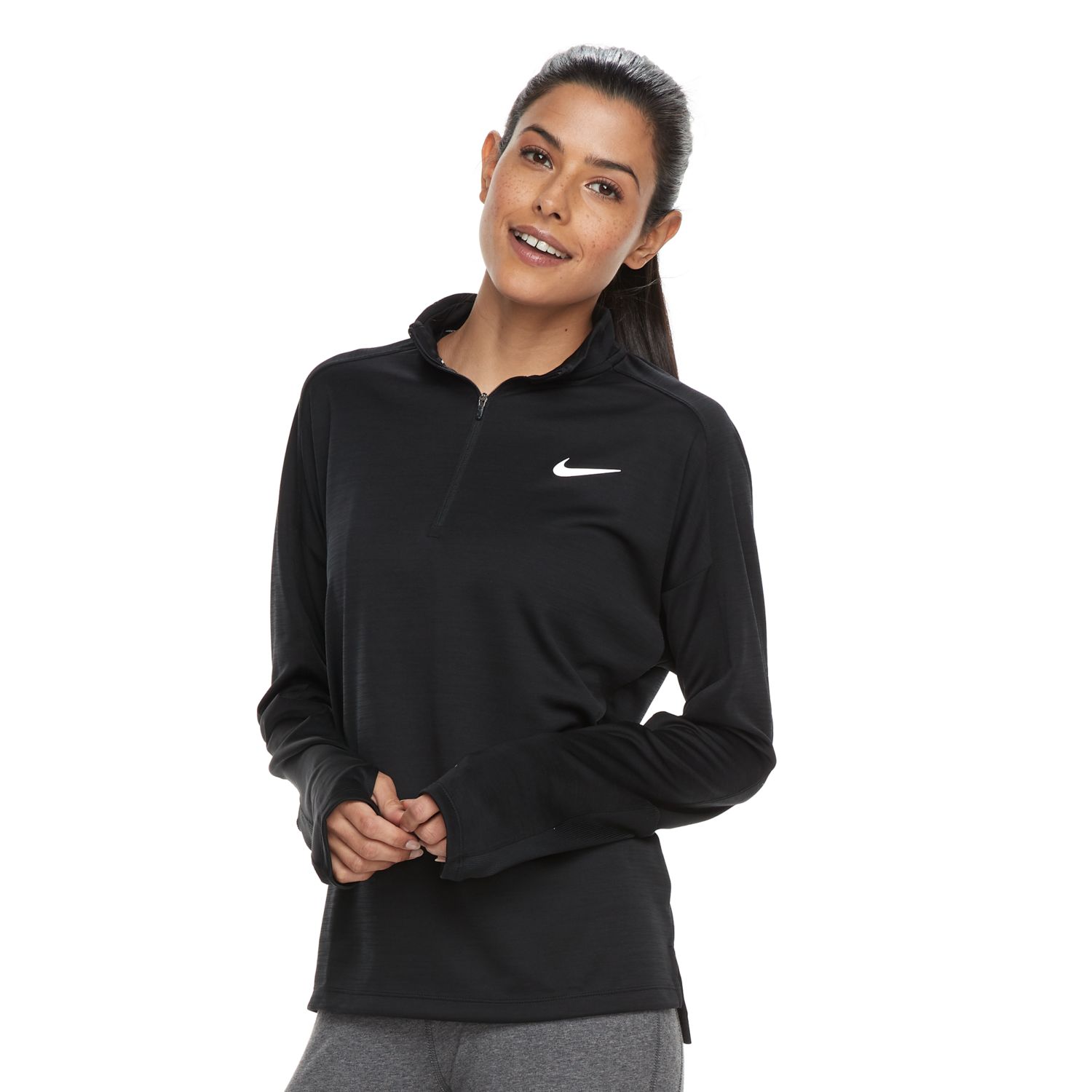 nike half zip running top