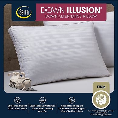 Serta Down Illusion Firm Bed Pillow