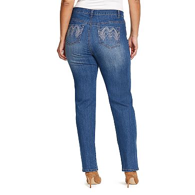 Plus Size Gloria Vanderbilt Amanda Embellished Jeans 