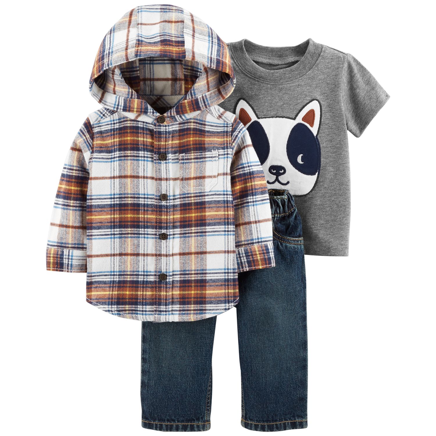 baby boy flannel outfit