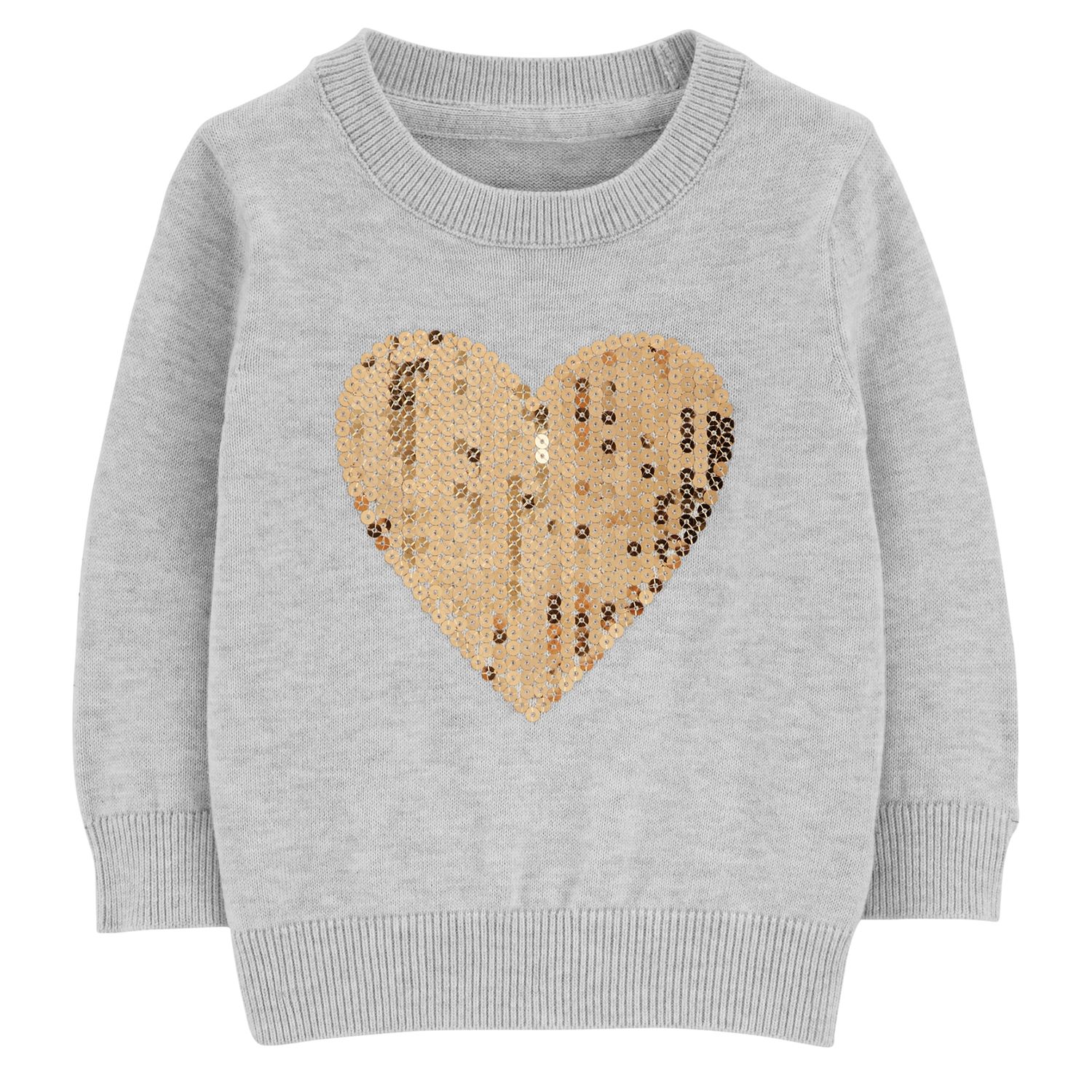 sequin heart sweatshirt