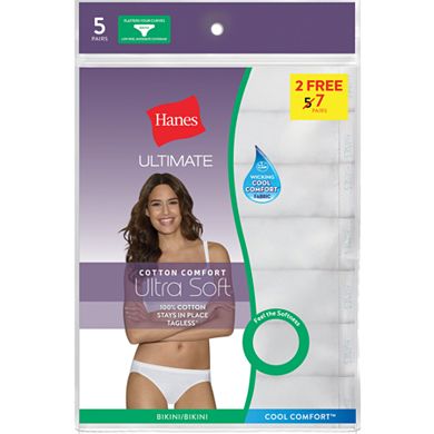 Women's Hanes Ultimate 5-pk. + 2 Bonus Comfort Ultra Soft Bikini Panties 42HUC7