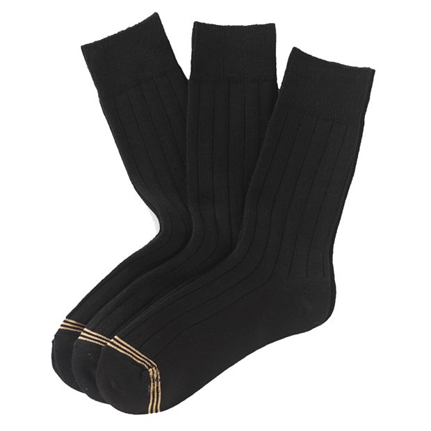 Boys GOLDTOE® 3-Pack Wide-Rib Dress Socks