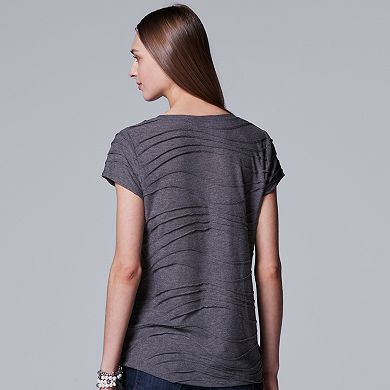 Women's Simply Vera Vera Wang Essential Windy Jacquard Tee