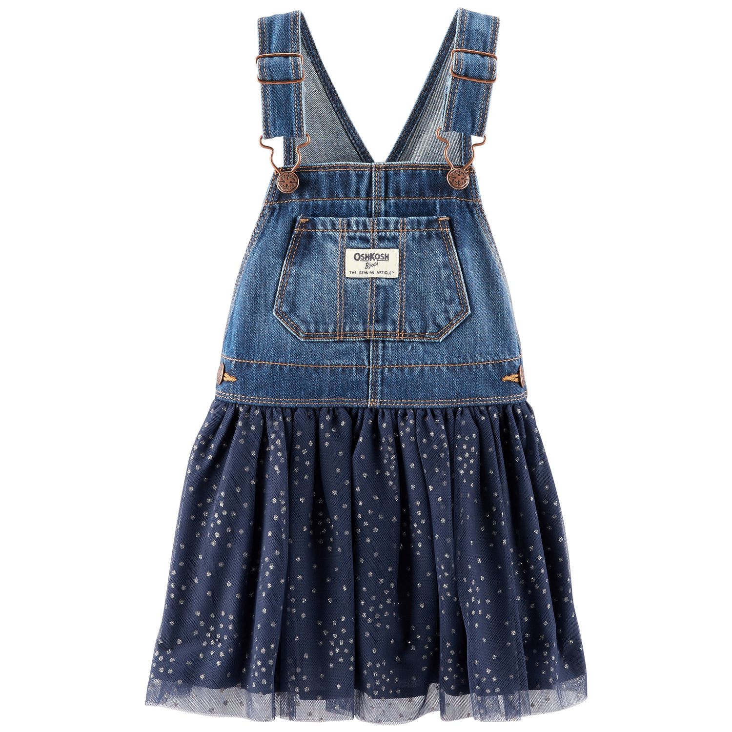 oshkosh denim tulle dress