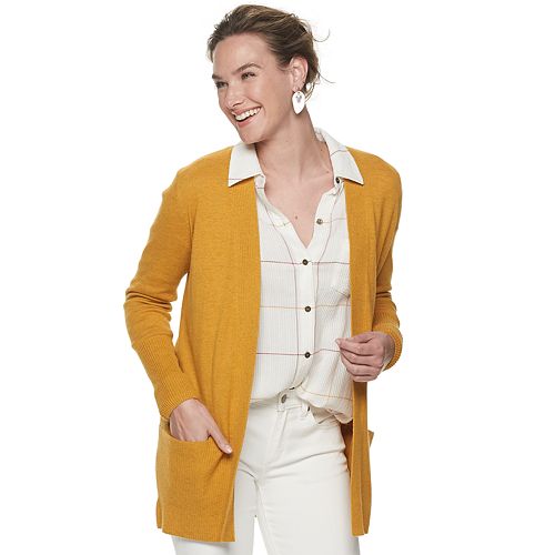 Kohls yellow cardigan sale